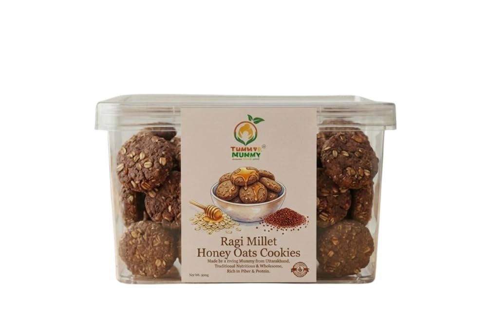 Ragi Millet Honey Oats Cookies